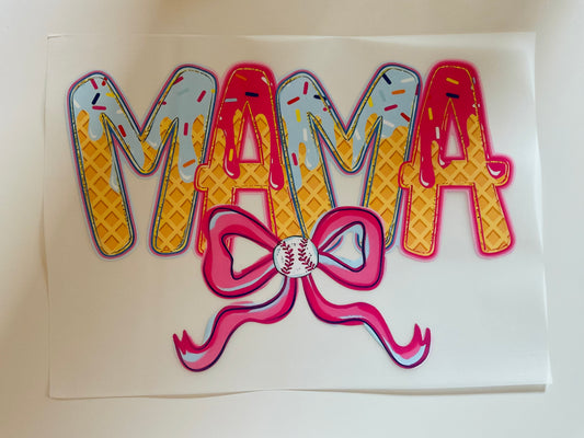 Ice Cream Baseball Mama HT