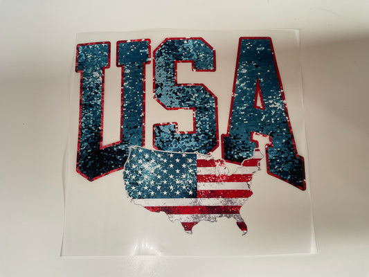 Faux Sequin USA HT