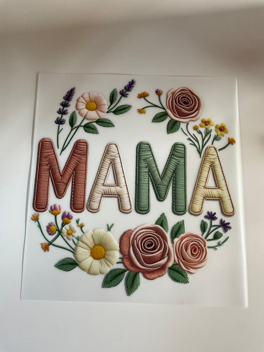 Neutral Faux Embroider Mama HT
